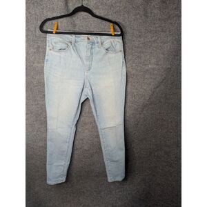 Universal Thread Womens Jeans 12 Short High Rise Skinny Stretch Light Wash Denim